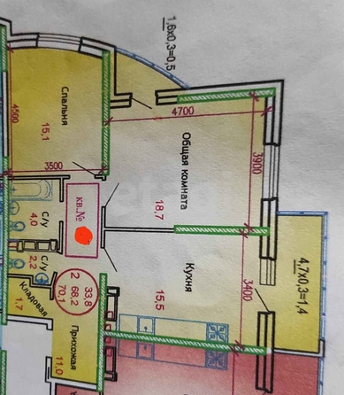 
   Продам 2-комнатную, 76.8 м², Черниговская ул, 1

. Фото 19.