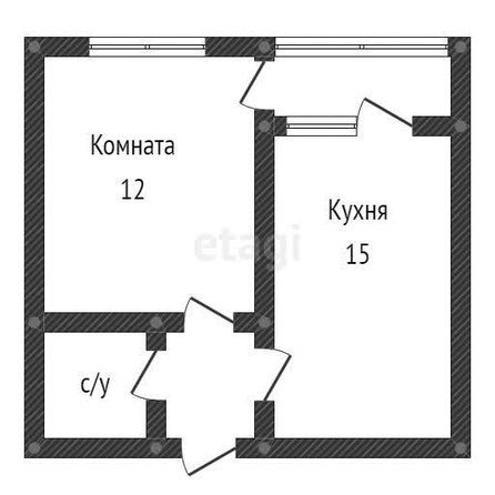 
   Продам 1-комнатную, 34.8 м², Старокубанская ул, 2/4/2

. Фото 10.