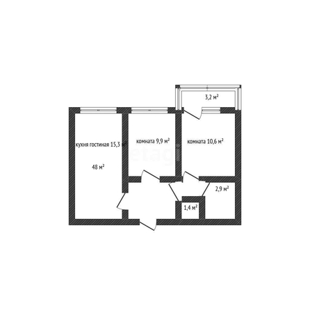 
   Продам 2-комнатную, 49.5 м², Домбайская ул, 55

. Фото 1.