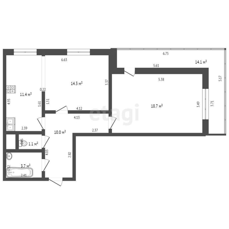 
   Продам 2-комнатную, 59.2 м², Домбайская ул, 10/1  1

. Фото 32.