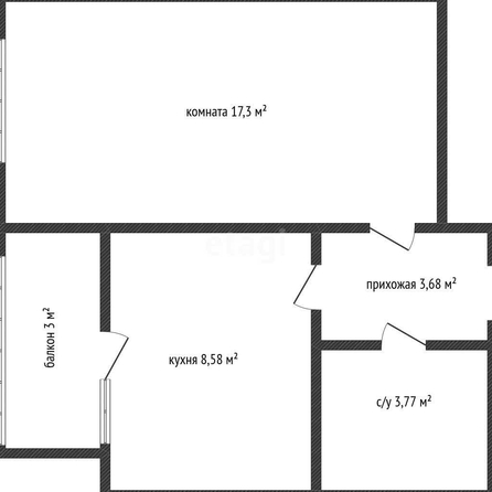 
   Продам 1-комнатную, 34.6 м², Питерская ул, 40

. Фото 1.