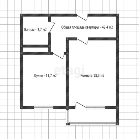 
   Продам 1-комнатную, 42.4 м², Валерия Гассия ул, 4/7к3

. Фото 10.