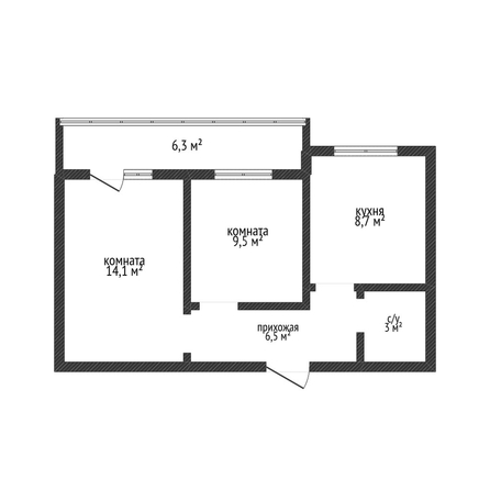 
   Продам 2-комнатную, 41.3 м², Западный Обход ул, 45/1

. Фото 1.