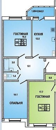 
   Продам 2-комнатную, 61 м², Восточно-Кругликовская ул, 28/2

. Фото 21.