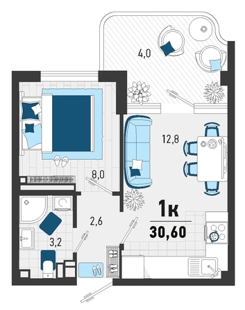 
   Продам 1-комнатную, 27.5 м², Конечная ул, 2

. Фото 1.