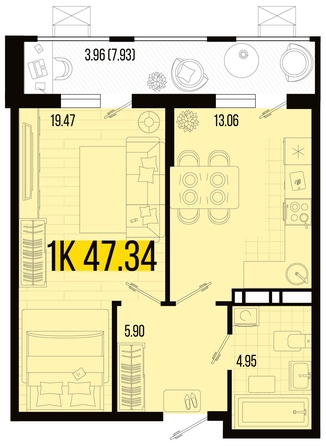 
   Продам 1-комнатную, 47.34 м², Цветной бульвар, литер 2

. Фото 8.