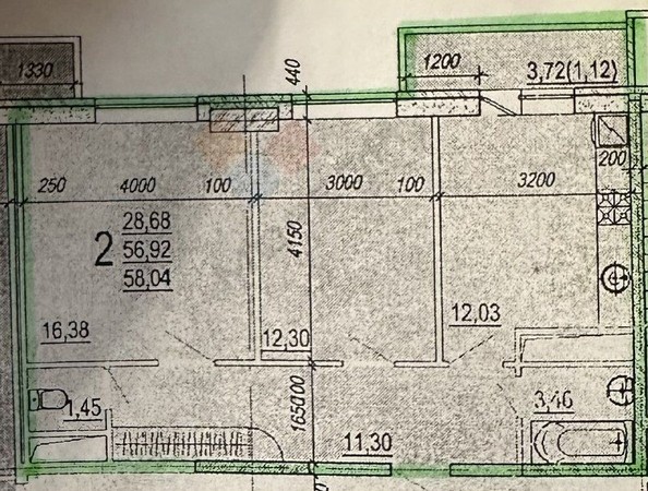 
   Продам 2-комнатную, 58 м², Уральская ул, 129

. Фото 2.