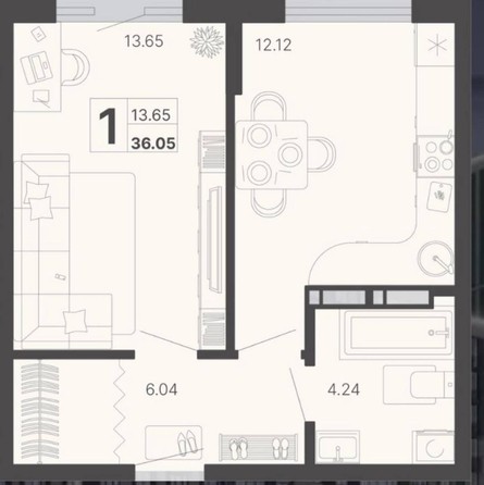 
   Продам 1-комнатную, 36.05 м², Краснодонская ул, 46

. Фото 7.