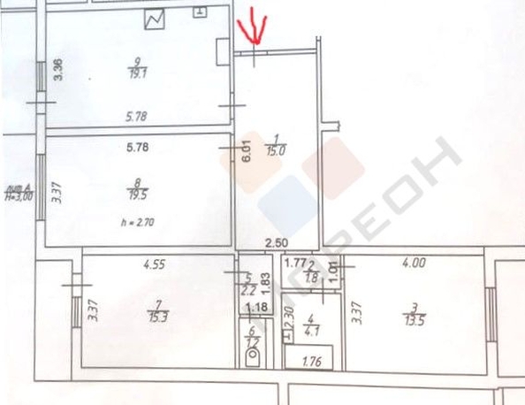 
   Продам 3-комнатную, 92 м², Восточно-Кругликовская ул, 48/1

. Фото 7.