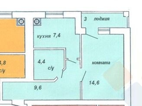 
   Продам 1-комнатную, 37.5 м², Черкасская ул, 123

. Фото 2.