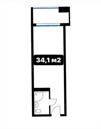 
   Продам 1-комнатную, 34.1 м², Шоссейная ул, 5/7

. Фото 2.