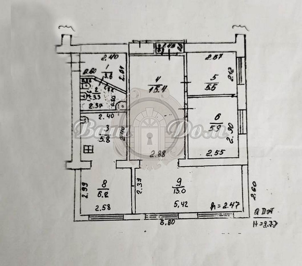 
  Продается 3-комн. квартира 59.6 м². Фото 7.