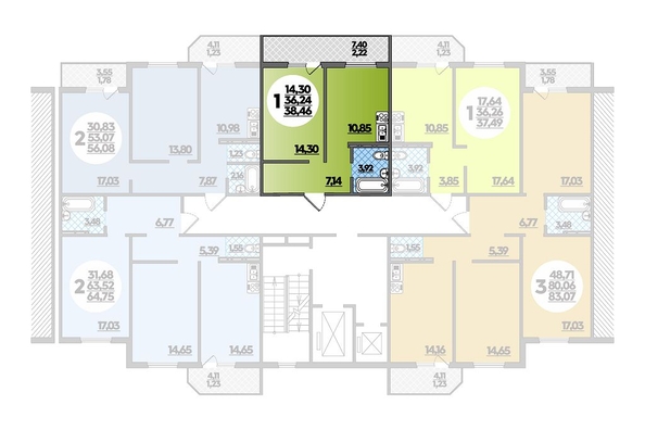 
   Продам 1-комнатную, 38.46 м², Александра Сапрунова ул, 37

. Фото 1.