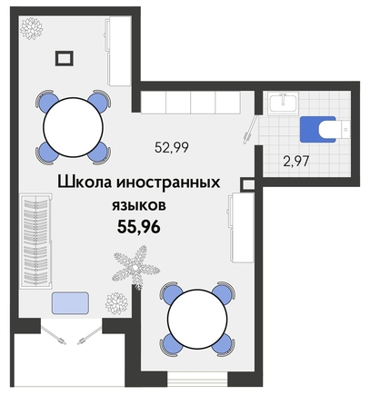 
   Продам офис, 55.96 м², Спортивная ул, 2а лит9

. Фото 1.