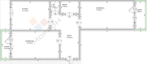 
   Продам 2-комнатную, 67.1 м², Восточно-Кругликовская ул, 46/6

. Фото 20.