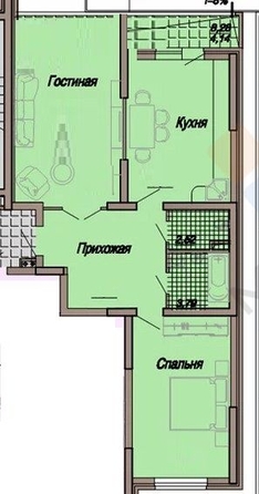 
   Продам 2-комнатную, 72 м², Октябрьская ул, 181/2

. Фото 11.