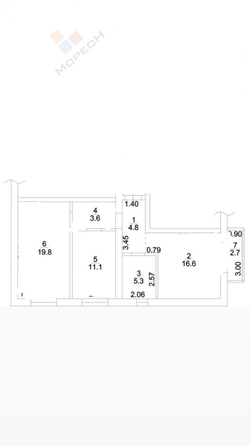 
   Продам 2-комнатную, 61.2 м², Агрохимическая ул, 105

. Фото 7.