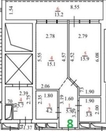 
   Продам 1-комнатную, 57.6 м², Орджоникидзе ул, 11/1

. Фото 10.