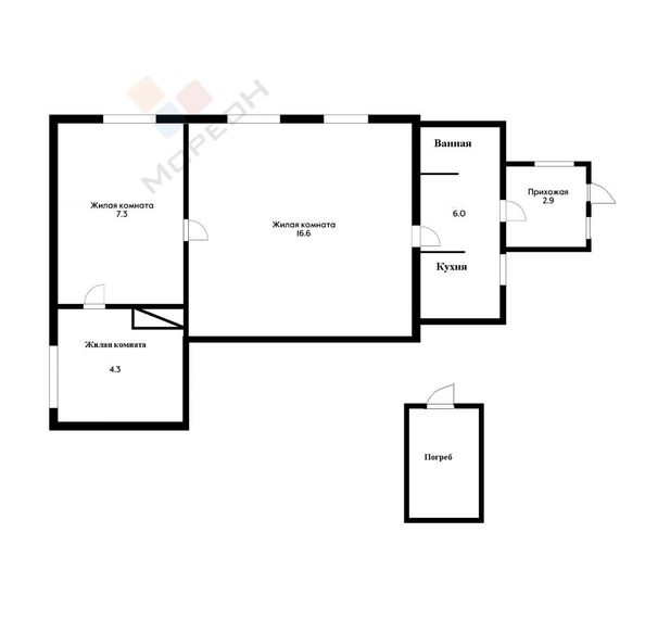 
   Продам 3-комнатную, 37.2 м², Фрунзе ул, 82

. Фото 12.