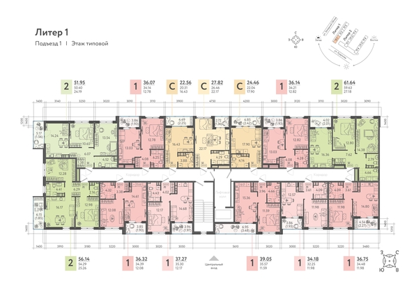 
   Продам 1-комнатную, 36.14 м², Кудухова Б.С. ул, 1

. Фото 2.