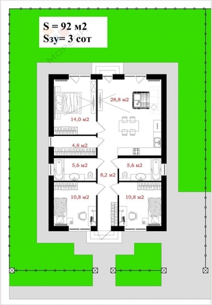 
   Продам дом, 92 м², Индустриальный

. Фото 8.