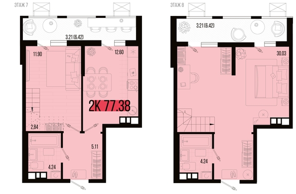 
   Продам 2-комнатную, 77.38 м², Цветной бульвар, литер 1

. Фото 4.