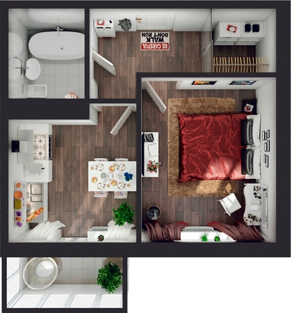 
  Продается 1-комн. квартира 37.44 м², в ЖК Времена года, литера А. Фото 1.