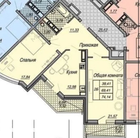 
   Продам 2-комнатную, 81 м², Стахановская ул, 1

. Фото 31.