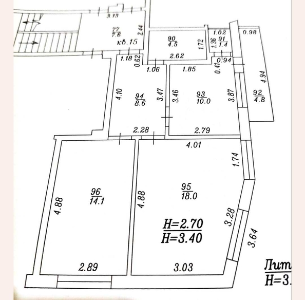 
   Продам 2-комнатную, 56 м², Безымянный пер, 6А

. Фото 16.