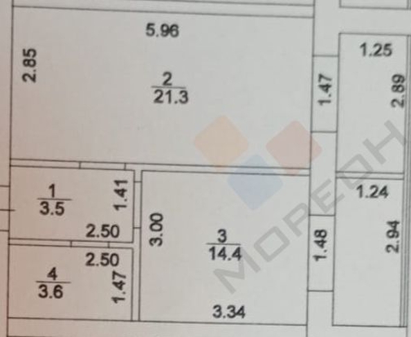 
   Продам 1-комнатную, 42.8 м², Мусоргского М.П. ул, 1

. Фото 16.