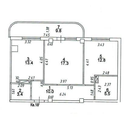 
   Продам 2-комнатную, 72 м², Маршала Жукова ул, к 3

. Фото 1.