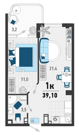 
   Продам 1-комнатную, 37.3 м², Конечная ул, 2

. Фото 6.