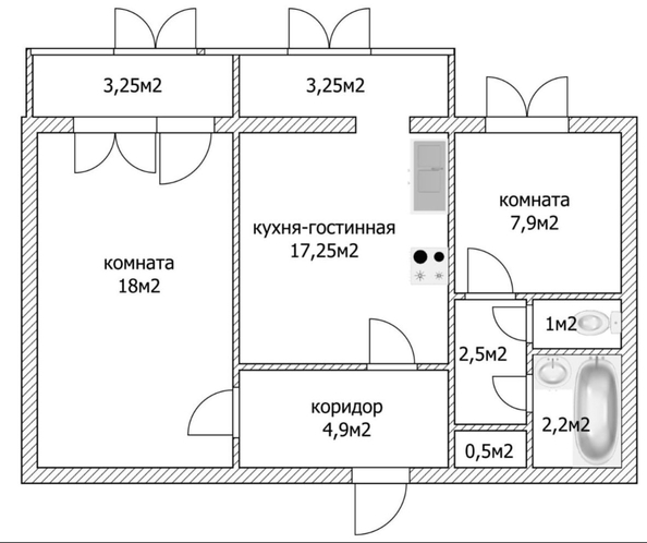 
   Продам 2-комнатную, 58 м², Ленина ул, 127

. Фото 20.