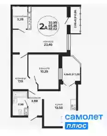 
  Продается 2-комн. квартира 68.6 м², в ЖК Гулливер, литер 1. Фото 7.