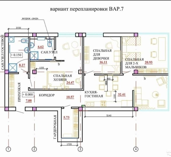 
   Продам 3-комнатную, 130 м², Курортный пр-кт, 108/6

. Фото 3.