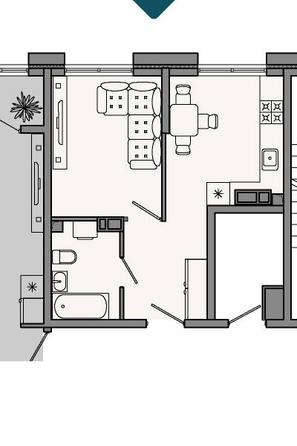 
   Продам 2-комнатную, 41.6 м², Ленина ул, 280А

. Фото 7.