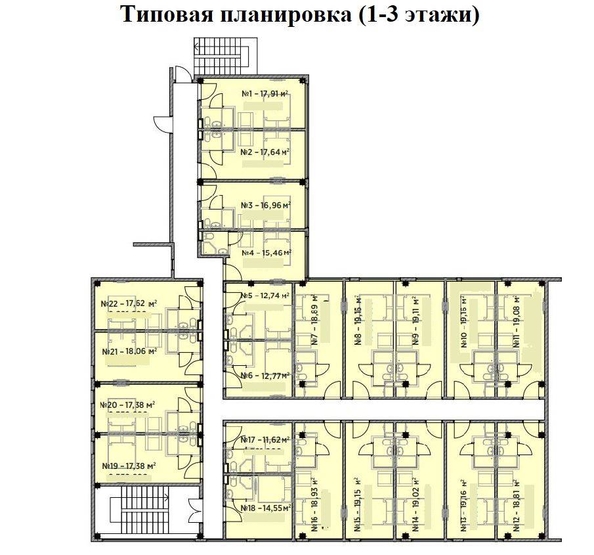 
   Продам 1-комнатную, 13.1 м², Советская ул, 42

. Фото 20.