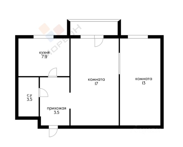 
   Продам 2-комнатную, 45 м², Советская ул, 35

. Фото 19.