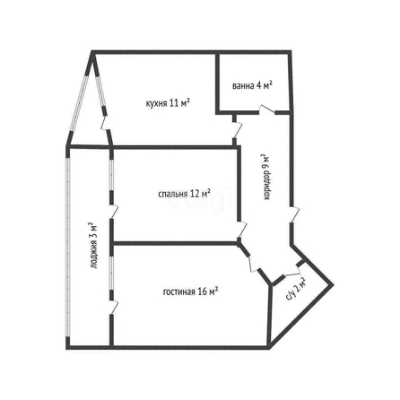 
   Продам 2-комнатную, 55.6 м², Красных Партизан ул, 4/15

. Фото 1.