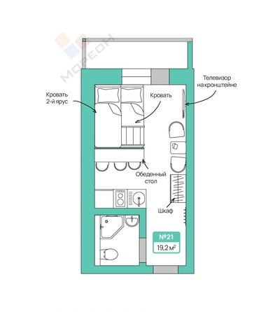 
   Продам гостиницу, 20.6 м², Ленина ул, 2

. Фото 13.