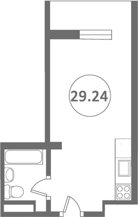 
   Продам 1-комнатную, 29.24 м², Бытха ул, 4/10А

. Фото 2.