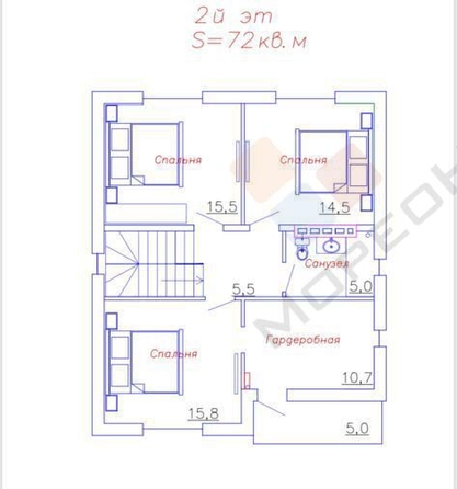 
   Продам дом, 150 м², Краснодар

. Фото 14.