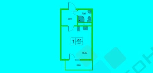 
   Продам студию, 23.9 м², Московская ул, 137к1

. Фото 12.