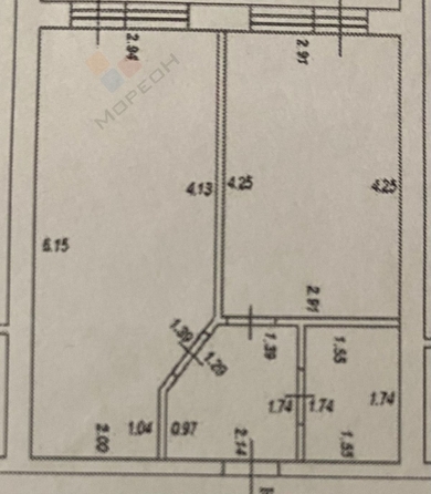 
   Продам 1-комнатную, 35.1 м², Шевцова ул, 36/1

. Фото 14.