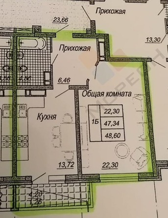 
   Продам 1-комнатную, 51 м², Октябрьская ул, 181/2к1

. Фото 32.