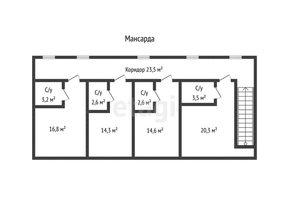 
   Продам помещение свободного назначения, 290.4 м², Ангарская ул, 29

. Фото 19.