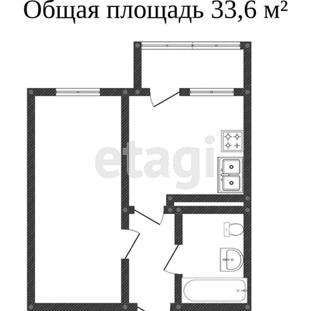 
   Продам 1-комнатную, 30 м², Западный Обход ул, 42  3

. Фото 7.