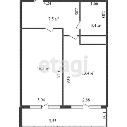 
   Продам 1-комнатную, 32 м², Западный Обход ул, 39/2  6

. Фото 1.