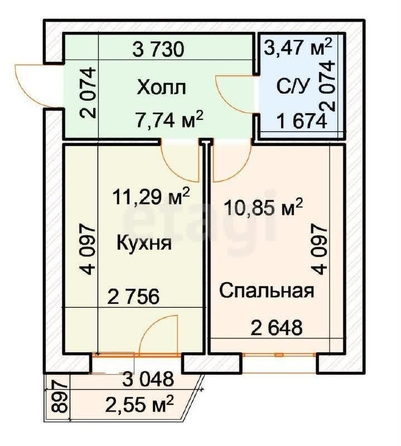 
   Продам 1-комнатную, 33.1 м², Тургенева ул, 25с/7

. Фото 18.