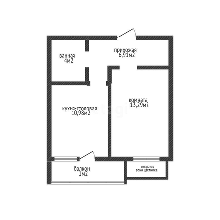 
   Продам 1-комнатную, 36.3 м², Западный Обход ул, 39/1  2

. Фото 1.